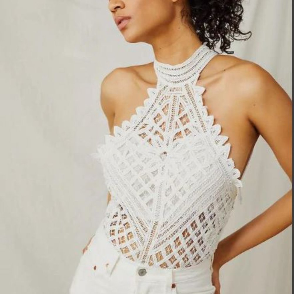 Free People Intimately "Be My Battenburg" Bodysuit - Size XS